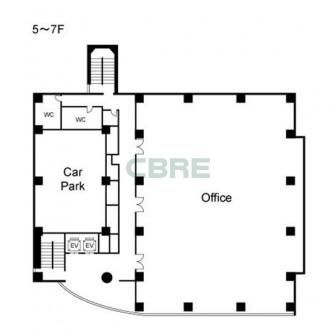 5階〜7階 平面図