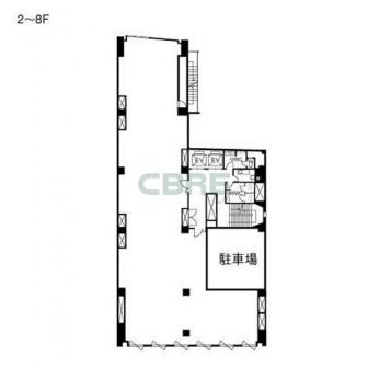 2階〜8階 平面図