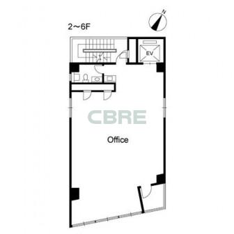2階〜6階 平面図