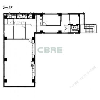 2階〜5階 平面図