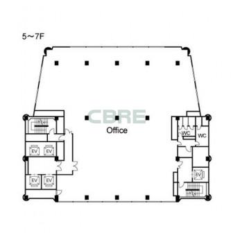5階〜7階 平面図