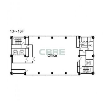 13階〜18階 平面図