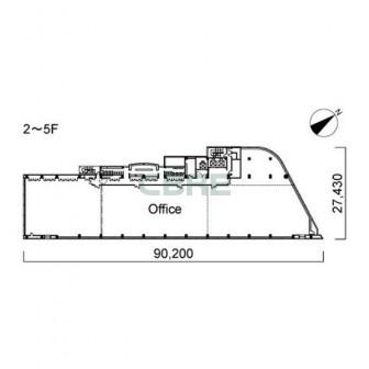 2階〜5階 平面図