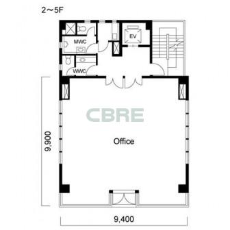 2階〜5階 平面図