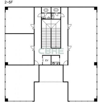 2階〜5階 平面図