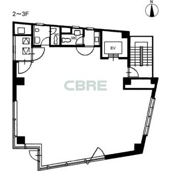 2階〜3階 平面図
