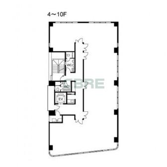 4階〜10階 平面図