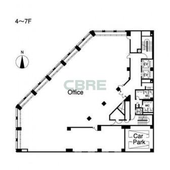 4階〜7階 平面図