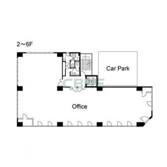 2階〜6階 平面図