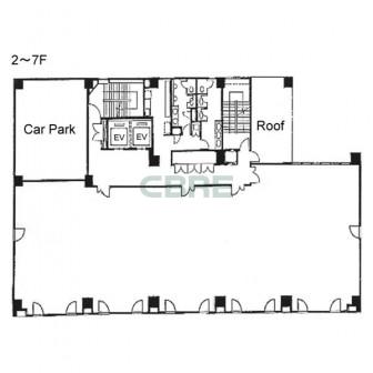 2階〜7階 平面図