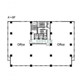4階〜8階 平面図