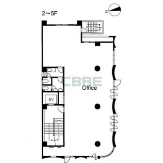 2階〜5階 平面図