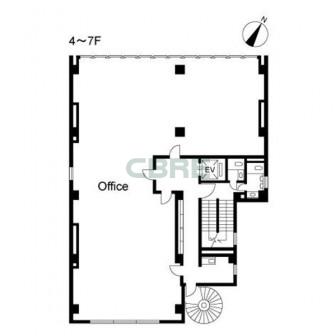 4階〜7階 平面図