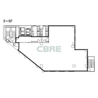 3階〜5階 平面図