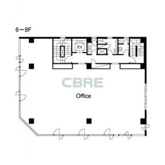 6階〜8階 平面図