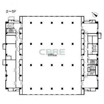 2階〜5階 平面図