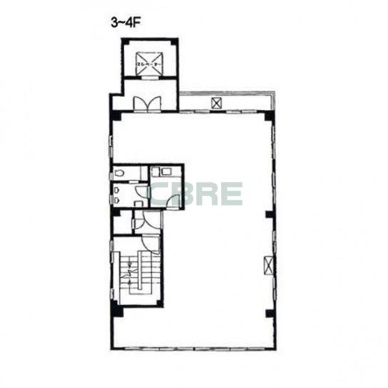3階〜4階 平面図