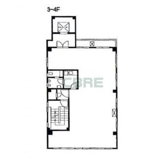 3階〜4階 平面図
