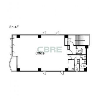 2階〜4階 平面図