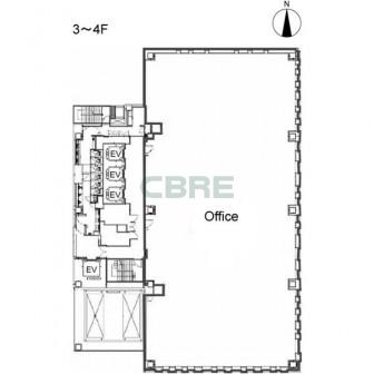 3階〜4階 平面図