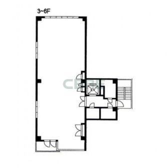 3階〜6階 平面図