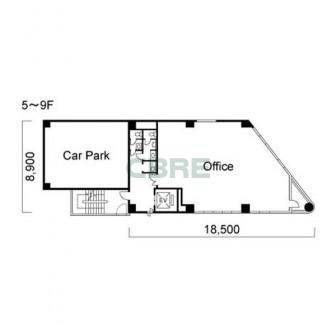 5階〜9階 平面図