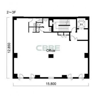 2階〜3階 平面図
