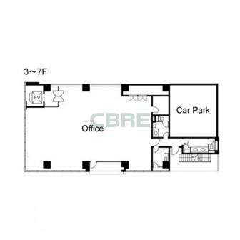 3階〜7階 平面図