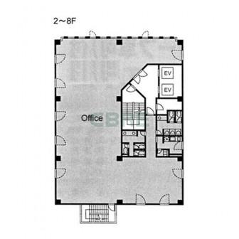 2階〜8階 平面図