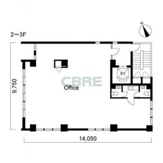 2階〜3階 平面図