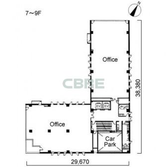 7階〜9階 平面図