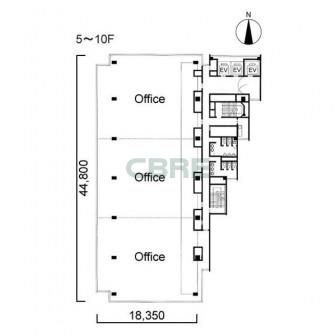 5階〜10階 平面図