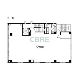 2階〜4階 平面図