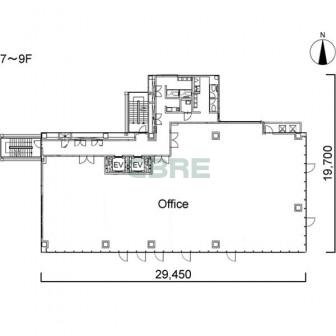 7階〜9階 平面図