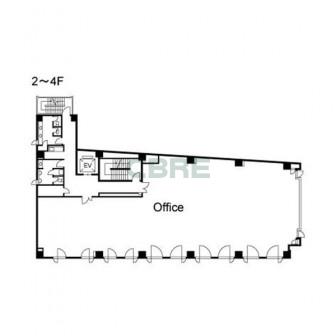 2階〜4階 平面図