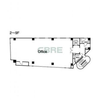 2階〜9階 平面図