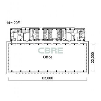 14階〜20階 平面図