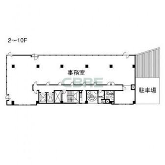 2階〜10階 平面図