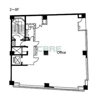 2階〜8階 平面図