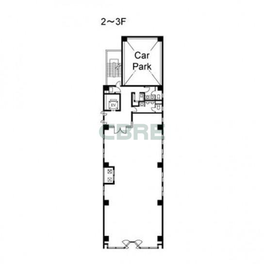 2階〜3階 平面図