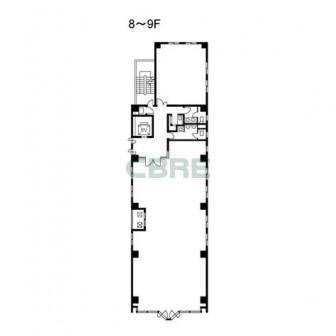 8階〜9階 平面図