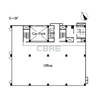 5階〜9階 平面図