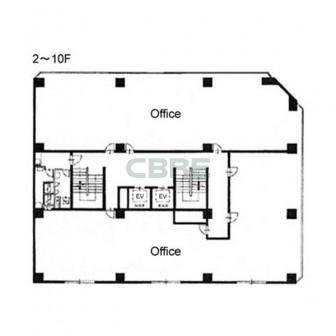 2階〜10階 平面図