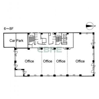6階〜8階 平面図