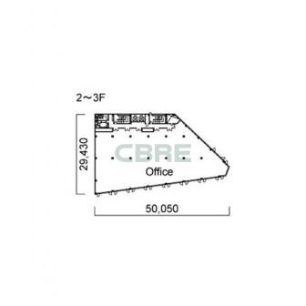 2階〜3階 平面図