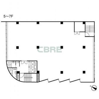 5階〜7階 平面図