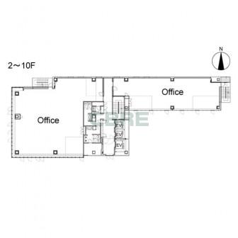 2階〜10階 平面図