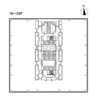 18階〜23階 平面図