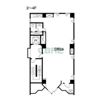 2階〜4階 平面図