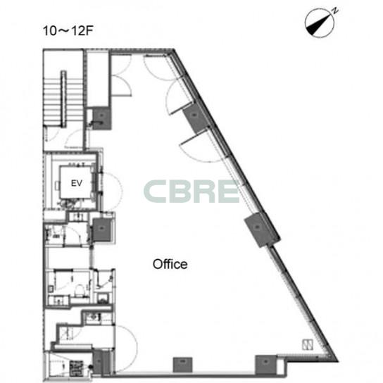 10階〜12階 平面図